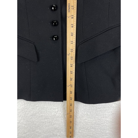 Escada Women's Blazer‎ Button Black Long Sleeve Wool Size Medium - Picture 5 of 10